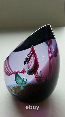Scotland Caithness 139/650 Verre Paperweight'angelina' Purple Blue Green Bubble