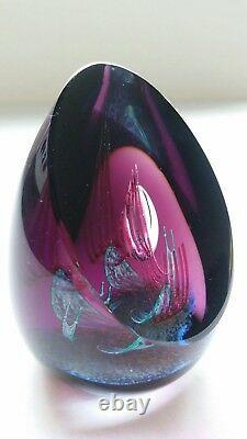 Scotland Caithness 139/650 Verre Paperweight'angelina' Purple Blue Green Bubble