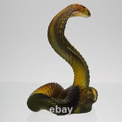 Sculpture en verre contemporaine en édition limitée intitulée Rearing Cobra par Daum
