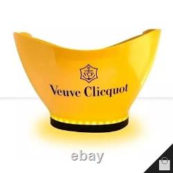 Seau à champagne Veuve Clicquot Édition Limitée avec lumières LED + 6 verres