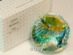 Stupéfiant Caithness Space Encounter Glass Paperweight Limited Edition 73 De 75