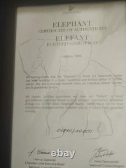 Swarovski Grand Éléphant Signé 2006 Édition Limitée 954407 État Neuf CoA
