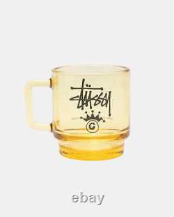 Tasse à café Stussy Stock Crown Amber Glass Logo Mug Empilable Édition Limitée Épuisée