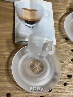 Tasses et soucoupes Illy Art Espresso Crystal Clear par Matteo Thun 2003 / Édition limitée