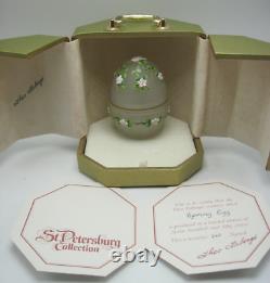 Theo Faberge Glass Spring Egg St. Petersburg Collection Limited Edition 140/750