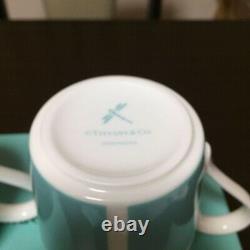 Tiffany & Co Bone China Blue Ribbon Box Paire De Porcelaine Mug Cup Set Cadeau