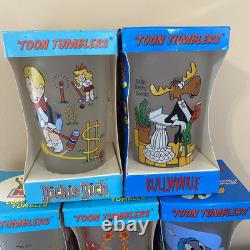 VTG Toon Tumblers - Verres à bière - 2005 - Édition limitée ensemble de 5 - NEUF DANS LES BOÎTES