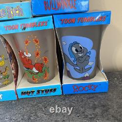 VTG Toon Tumblers - Verres à bière - 2005 - Édition limitée ensemble de 5 - NEUF DANS LES BOÎTES