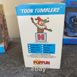 VTG Toon Tumblers - Verres à bière - 2005 - Édition limitée ensemble de 5 - NEUF DANS LES BOÎTES
