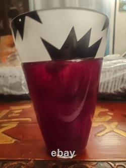 Vase en verre artistique en édition limitée signé