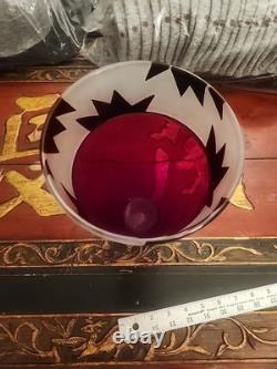 Vase en verre artistique en édition limitée signé