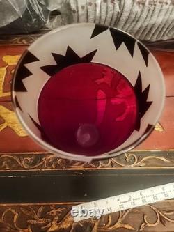 Vase en verre artistique en édition limitée signé