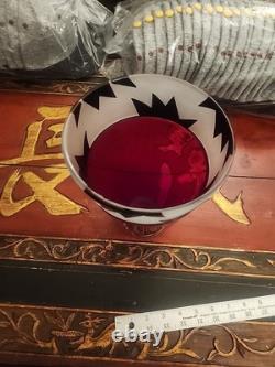 Vase en verre artistique en édition limitée signé