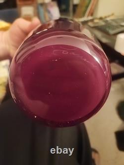 Vase en verre artistique en édition limitée signé