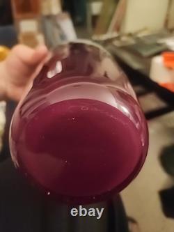 Vase en verre artistique en édition limitée signé