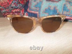 Véritables lunettes de soleil Ray-Ban Wayfarer II Blond Frost édition limitée B-15 vintage