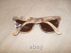 Véritables lunettes de soleil Ray-Ban Wayfarer II Blond Frost édition limitée B-15 vintage