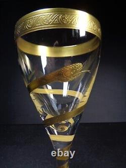 Verre à vin - Collection royale du Palais de Buckingham, doré à l'or 24 carats, serpent/python