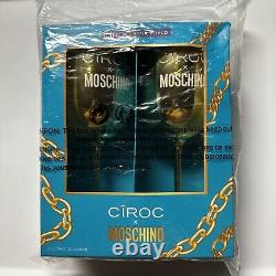 Verres à cocktail Ciroc x Moschino Gold Wine Goblets Scellés Neuf dans la boîte Édition Limitée