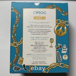 Verres à cocktail Ciroc x Moschino Gold Wine Goblets Scellés Neuf dans la boîte Édition Limitée