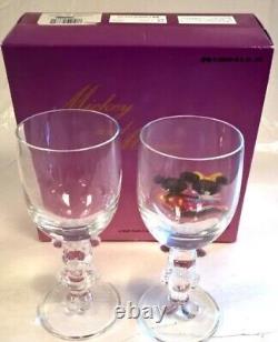 Verres à vin et à champagne Minnie et Mickey Mouse de la Walt Disney Company, en édition limitée.