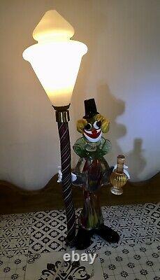 Vintage Années 1950 Serguso Murano Verre Clown Lampe Superbe Et Rare