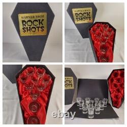 Warner Bros. 10 Rock Bands Shot Glassesrock Legends Setltd Edition Coffin Box