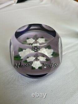 William Manson Limited Edition White Roses Paperweight Vers 2002 32/101
